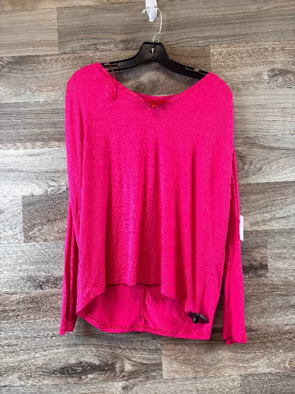 Top 3/4 Sleeve By Jennifer Lopez In Pink, Size: L