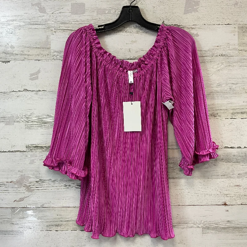 Top 3/4 Sleeve By Ethyl In Pink, Size: M