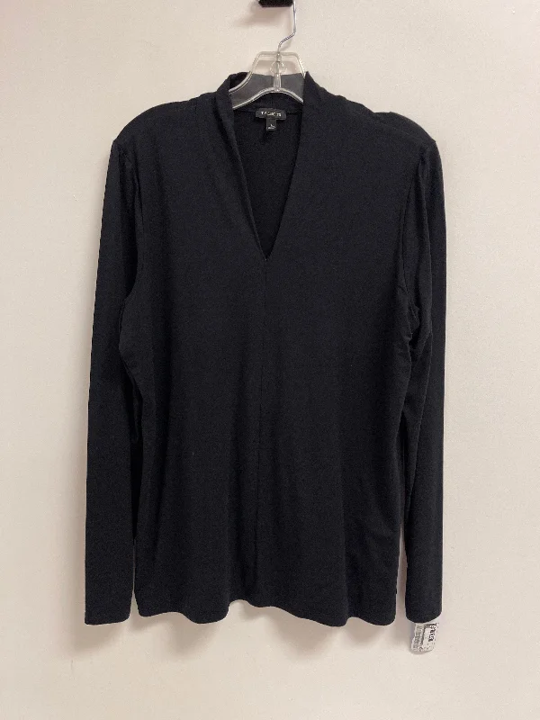 Top Long Sleeve By Talbots In Black, Size: L