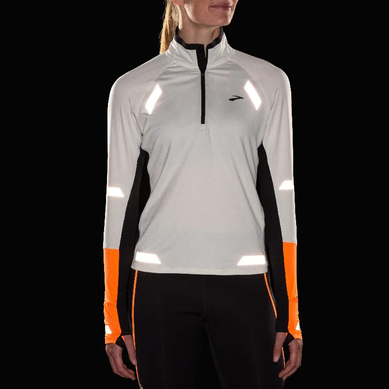 Run Visible 1/2 Zip 2.0 W | Ecru/Fluoro Flash/Black