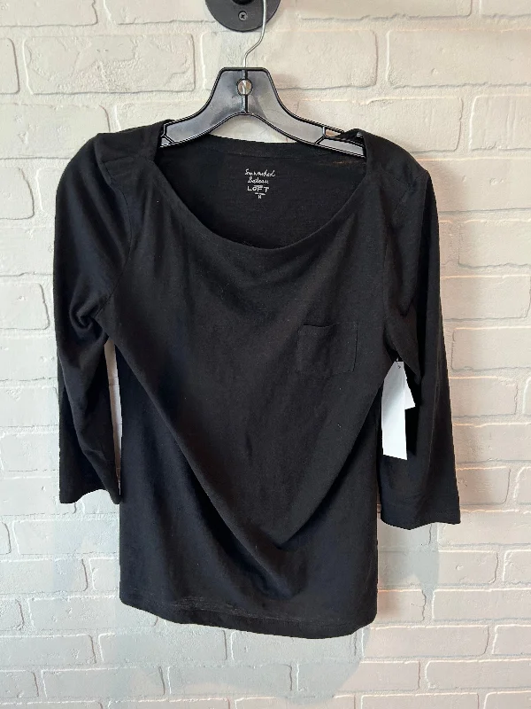 Top 3/4 Sleeve Basic By Loft In Black, Size: M