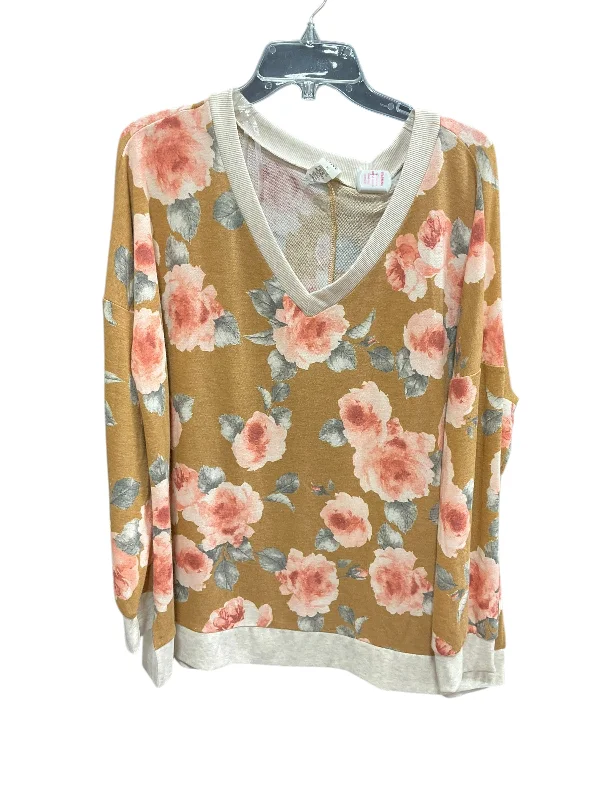 Top Long Sleeve By Sew In Love In Floral Print, Size: Xl