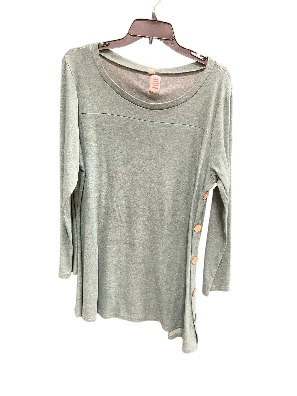 Top Long Sleeve By Clothes Mentor In Green, Size: Xl