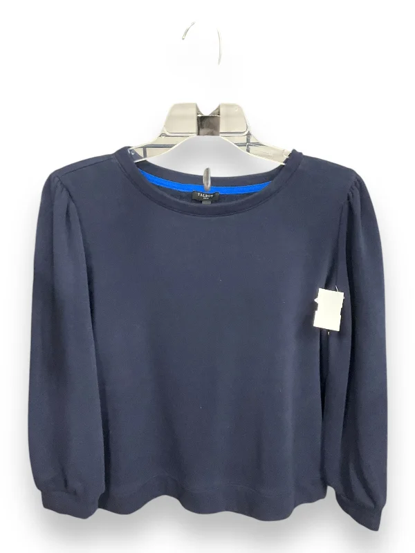 Top Long Sleeve By Talbots In Navy, Size: L