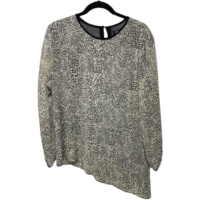 Top Long Sleeve By Dkny In Animal Print, Size: L