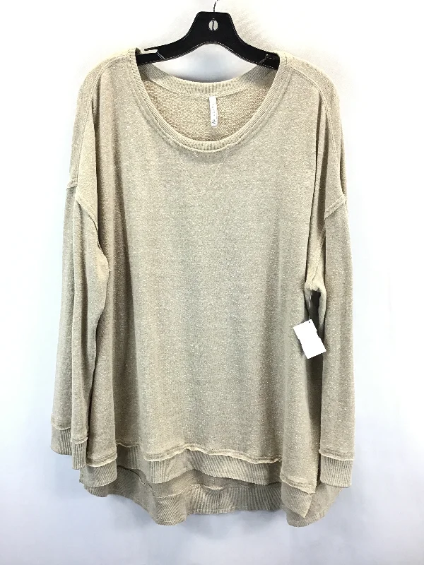 Top Long Sleeve By Z Supply In Tan, Size: Xl