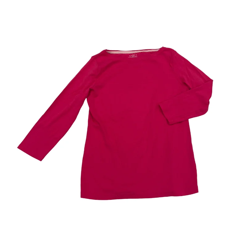 Top 3/4 Sleeve Basic By Talbots In Pink, Size:S