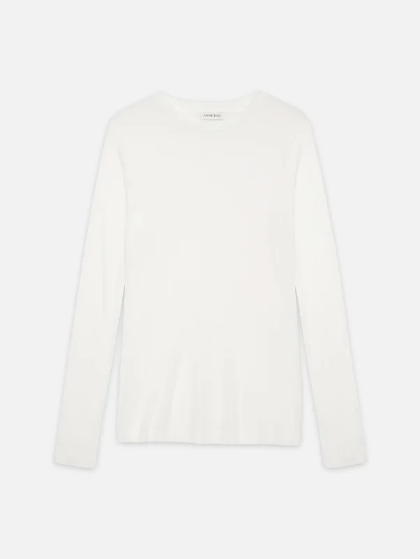 Amani Long Sleeve Tee in Ivory