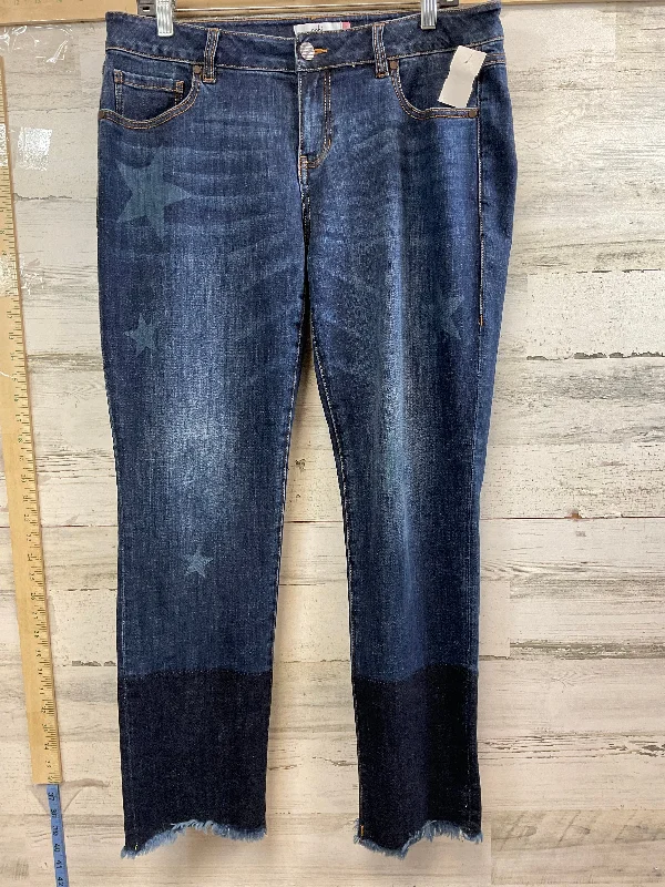 Blue Denim Jeans Straight Cabi, Size 8