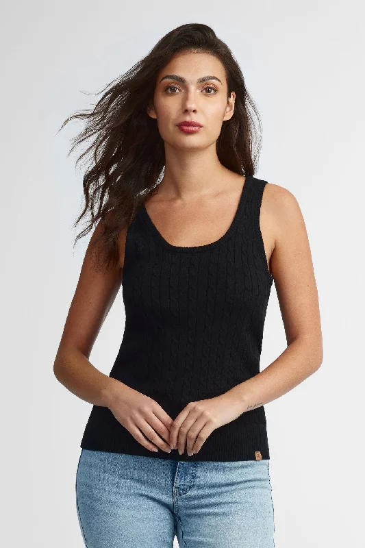 Camisole ajustée tricot câble - Femme