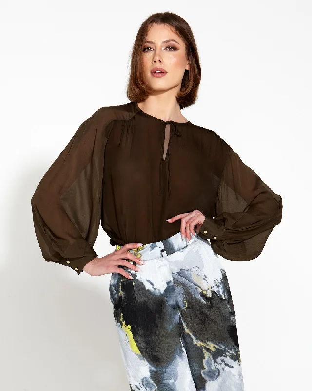 Fate Honest Boho Blouse Olive