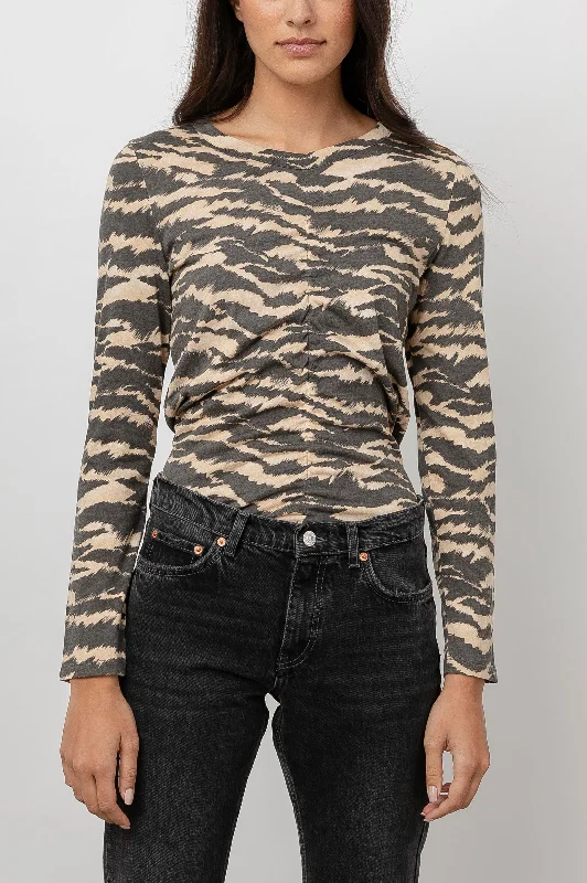 FREJA T-SHIRT - TAN NEW WAVE TIGER