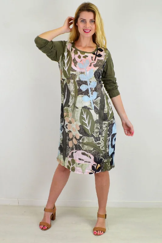 Garden Paradise Crinkle Tunic Dress