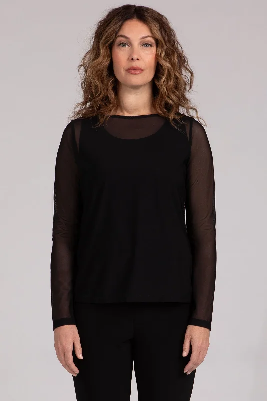 Mesh Barely T | Black