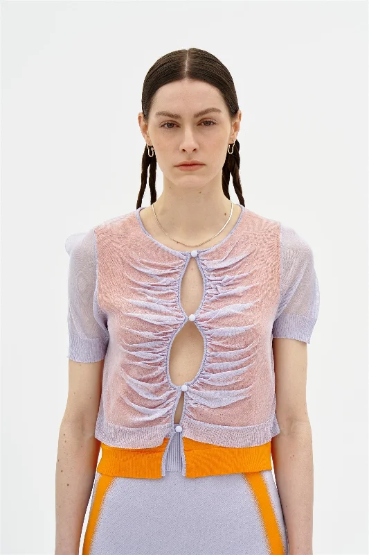 NALA SHEER LAYERING CROPPED TEE