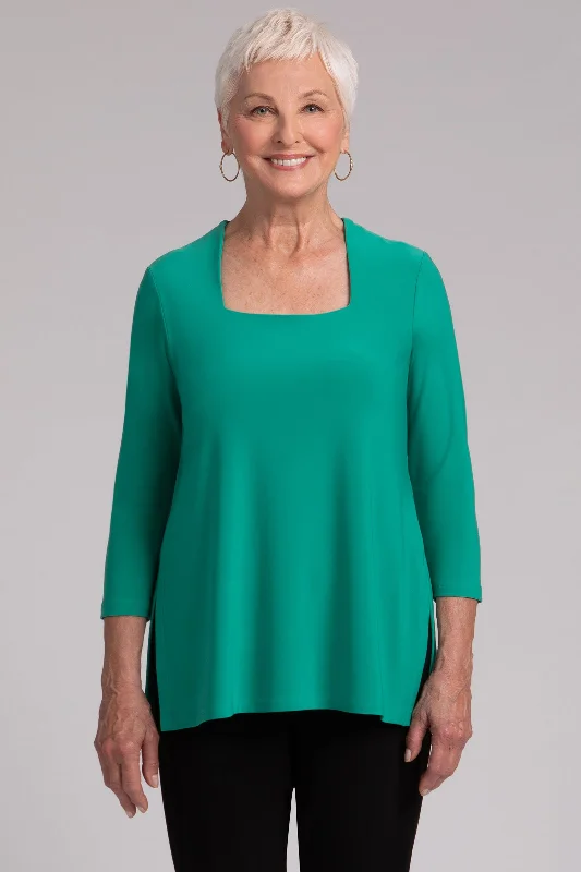 Square Neck Top | Emerald