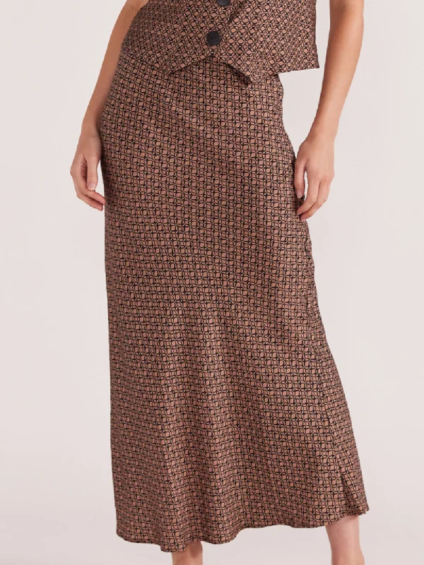 STAPLE THE LABEL MEMOIR BIAS MIDI SKIRT