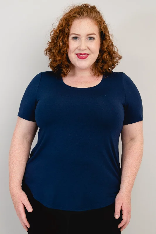 Tessa Tee, Indigo, Bamboo