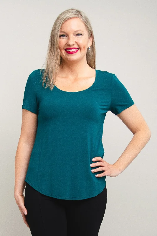 Tessa Tee, Teal, Bamboo