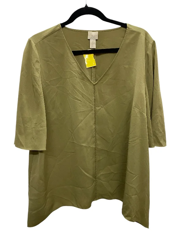 Top Short Sleeve By Chicos In Green, Size: 2