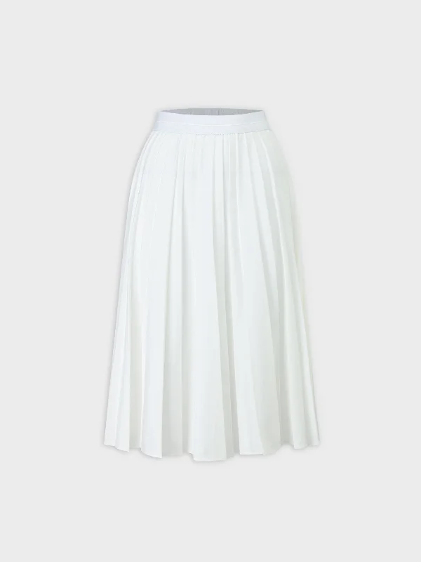 PLEATED SKIRT 24"-WHITE