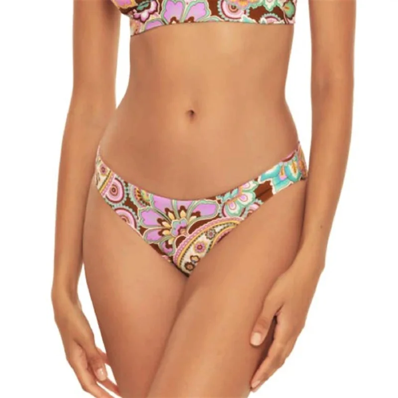 Adela Hipster Bikini Bottom In Purple Multi