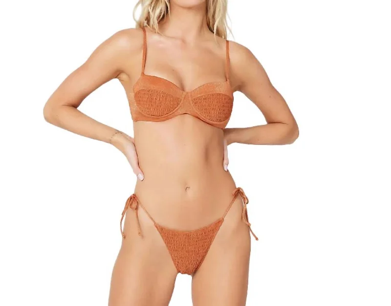 Aubree Bikini Swim Bottom In Amber