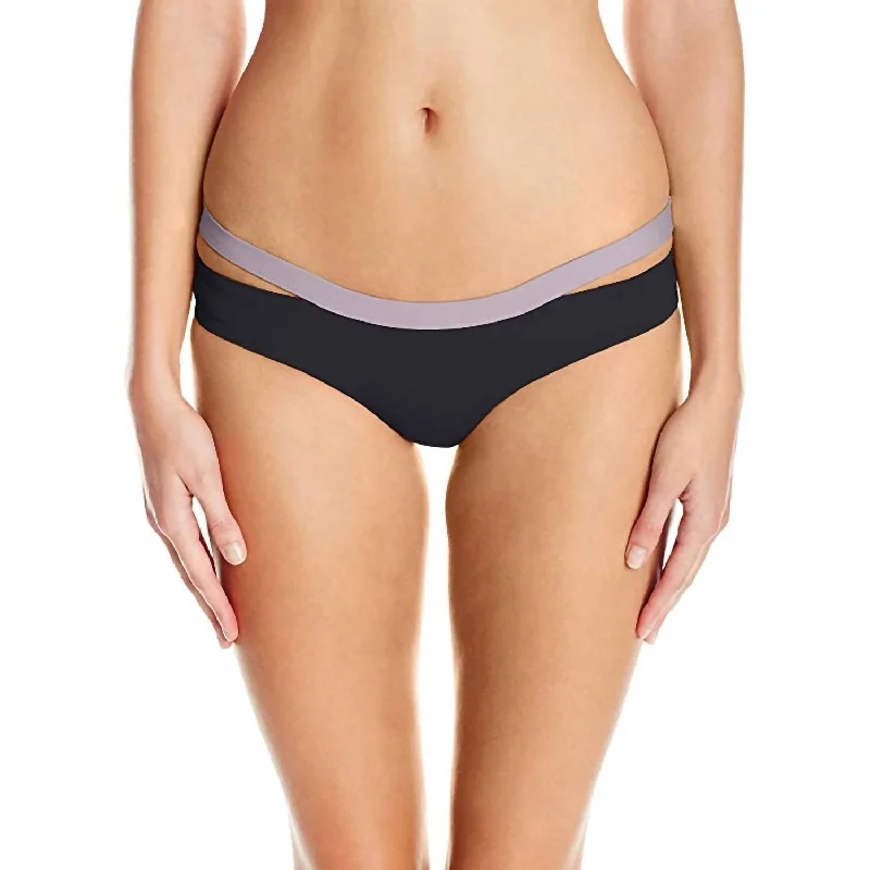 Color Block Hollywood Bikini Bottom In Black