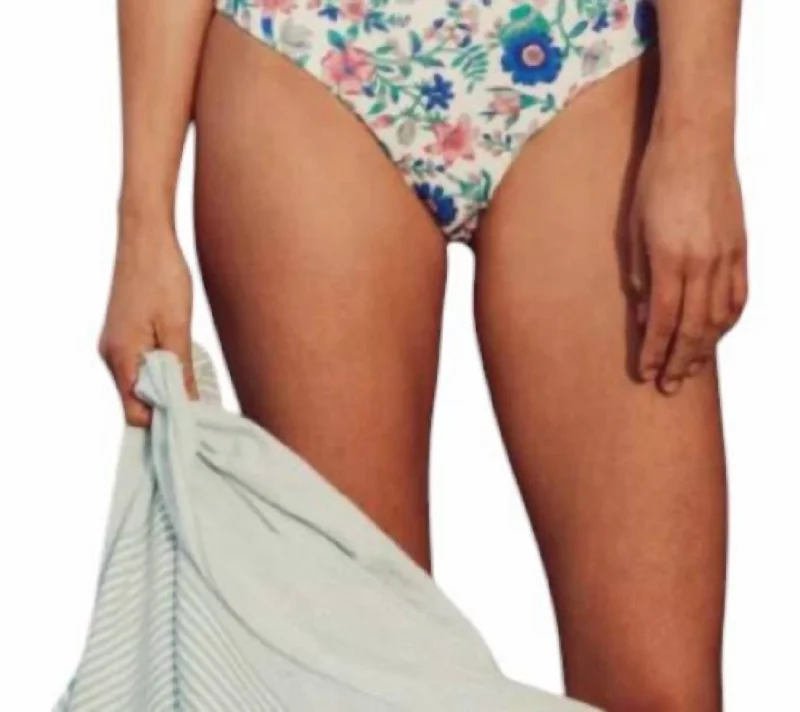 Creeky Bikini Bottom In Blue Summer Meadow