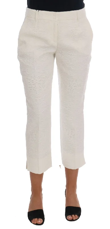 Dolce & Gabbana Elegant  Capri Pants - Cotton & Silk Women's Blend