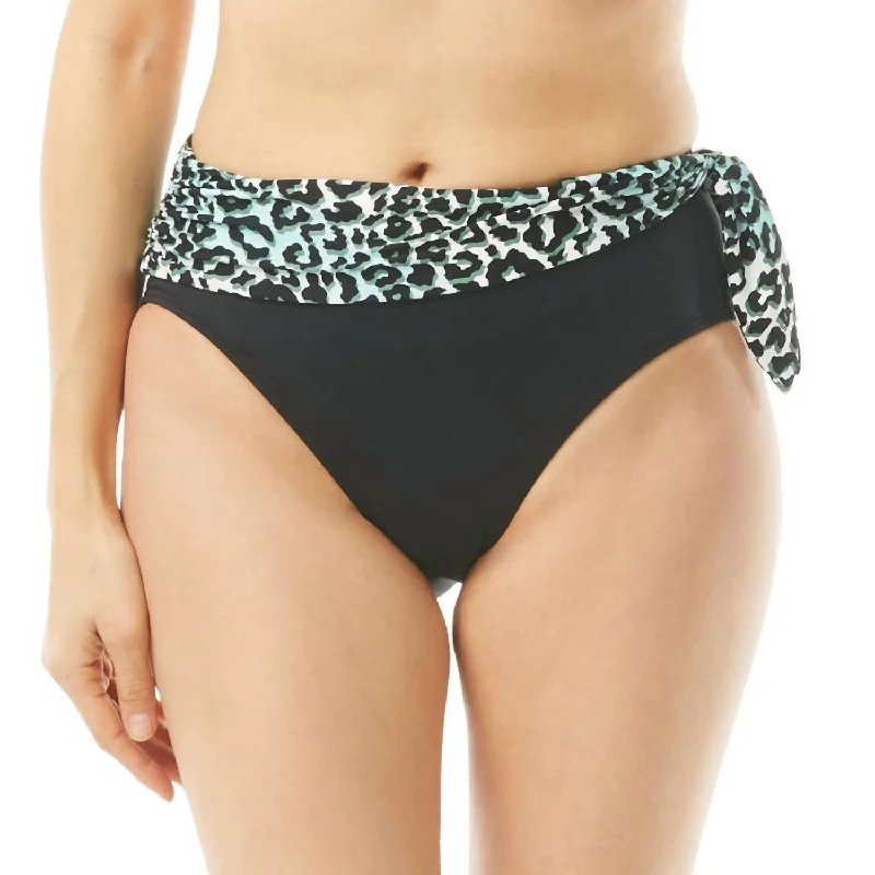 Isola Jaguar High Waist Bikini Bottom In Black