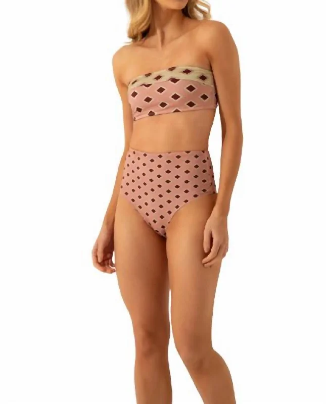 Ruth Bikini Set In Pink/beige