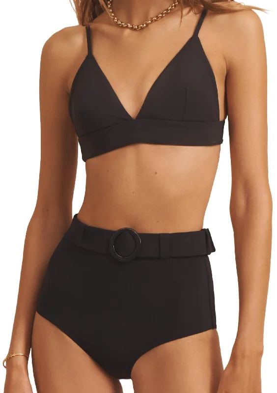 Sabine Bikini Top In Black Coffee