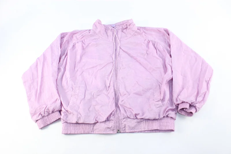 80's Adidas Embroidered Logo Purple Zip Up Jacket