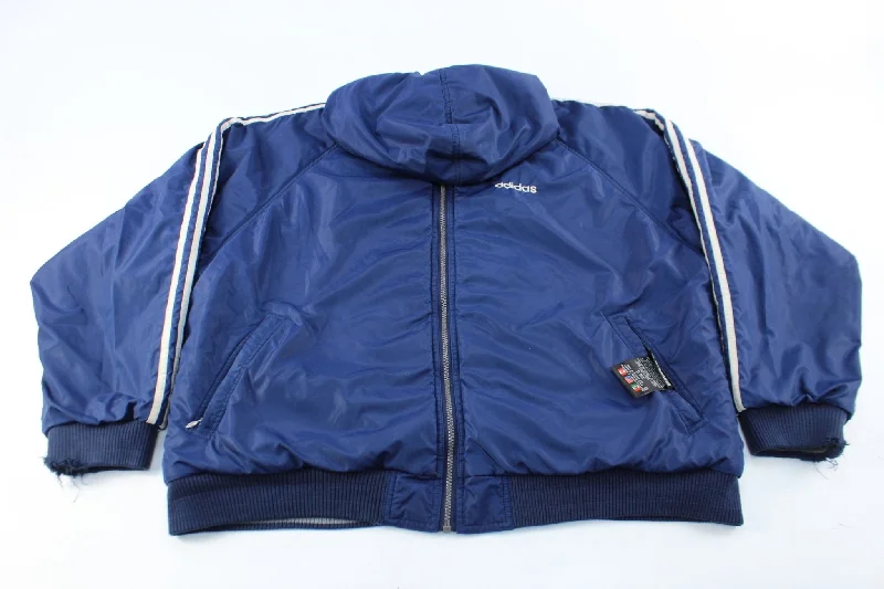 Adidas Embroidered Logo Navy Blue & White Reversible Zip Up Jacket