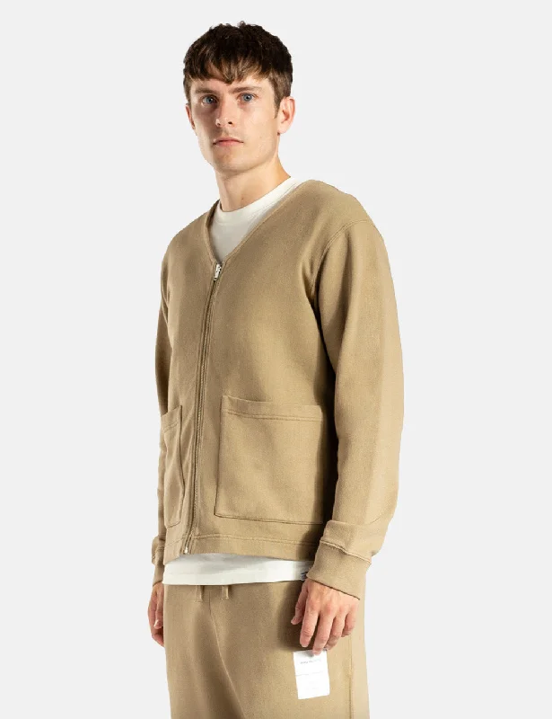 Norse Projects Fraser Tab Series Sweat Jacket - Utility Khaki