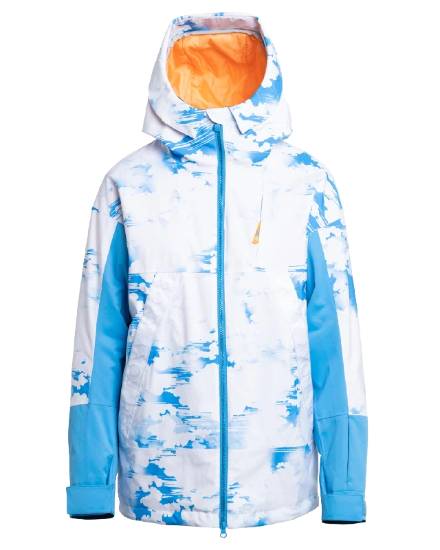 Roxy Women's Chloe Kim Technical Snow Jacket - Azure Blue Clouds