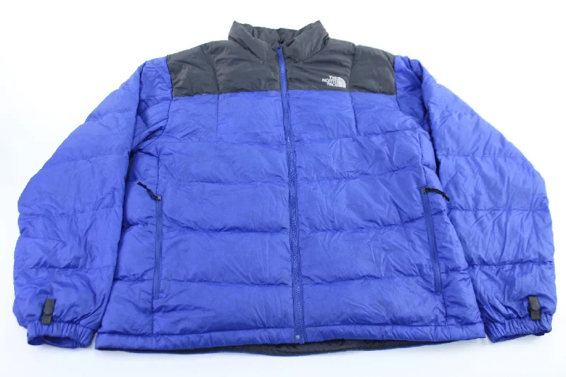 The North Face Embroidered Logo Blue & Grey Zip Up Jacket