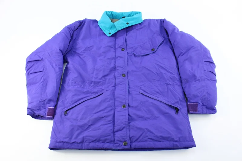 The North Face Embroidered Logo Purple & Aqua Zip Up Jacket