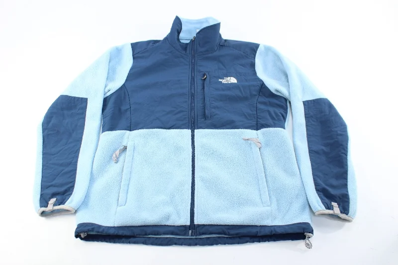 Women's The North Face Embroidered Logo Blue Zip Up Jacket