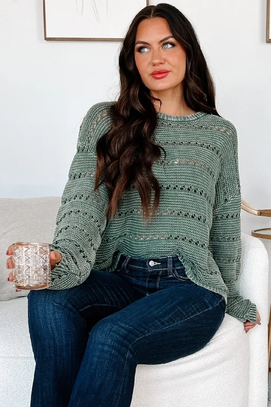 Haven't You Heard Mineral Wash Sweater (Forest)