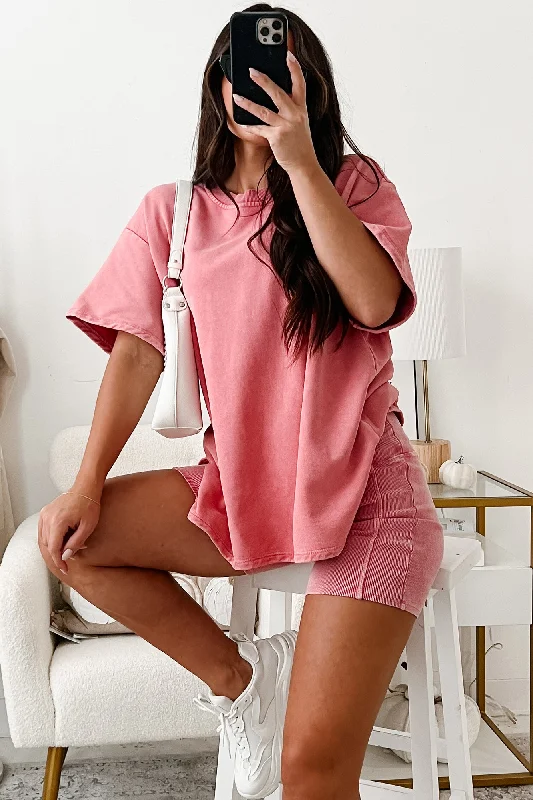 Subtle Comfort Oversized T-Shirt (Pink)