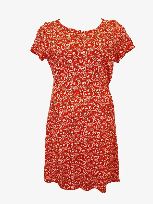 Boden Floral Tailored Jersey Midi Dress Size 14