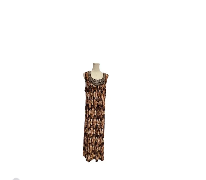 Ilu Ilu Women's Maxi Dress Brown 1XP