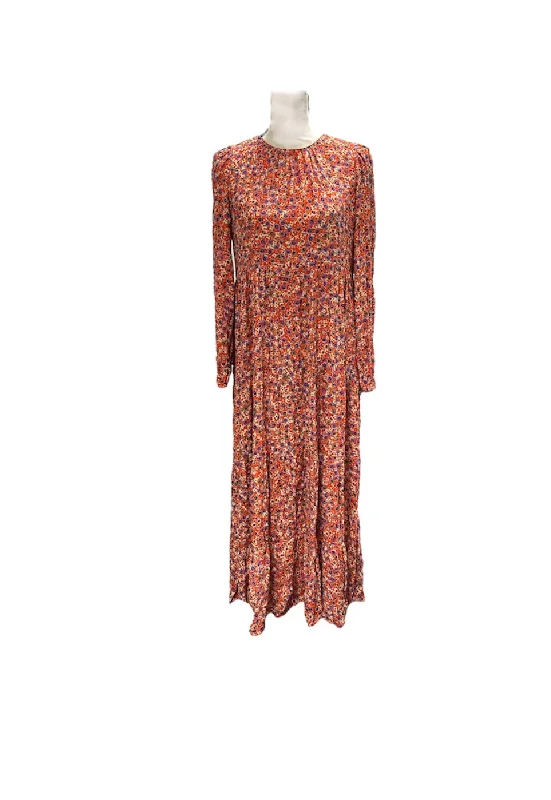 ZARA Maxi Floral Orange Dress M