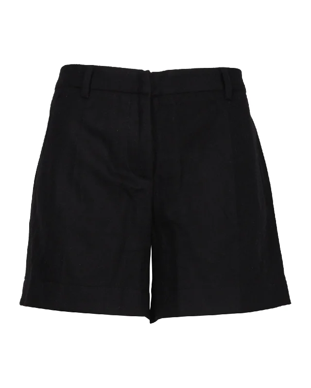 Miu Miu Flared Shorts in Black Wool