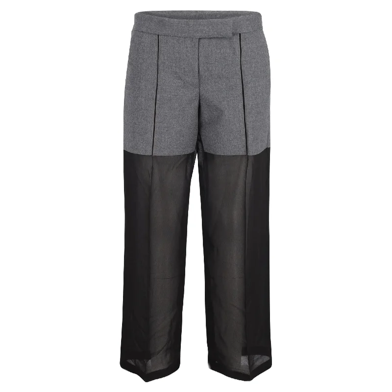 Viktor & Rolf Two-Tone Pants in Black and Grey Wool